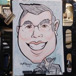 At Setting the Space doing caricatures! 