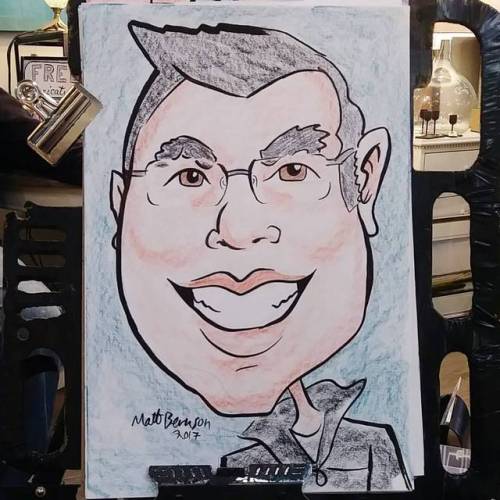 At Setting the Space doing caricatures!  #artistsontumblr #artistsoninstagram #art #drawing #caricaturist #caricature #caricatures #grandopening #capecod #falmouth #settingthespace (at Falmouth, Massachusetts)