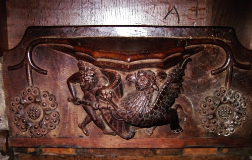 s-e-werronen:Man Fighting a Griffin, Faversham Parish Church (Kent)