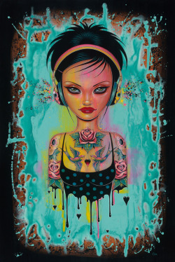 deemonbarbee:  asylum-art:  “Figments” by Caia Koopman at Distinction Gallery Artist Caia Koopman, she was preparing for her 2012 exhibition “Behind Wind and Water” featuring her colorful, tattooed characters. Almost a year in the making, her