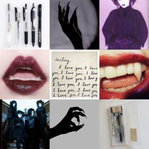 Toko Fukawa Aesthetic BoardWith themes of loving her girlfriend Celestia, Lipstick Fangs, Claws, Pen