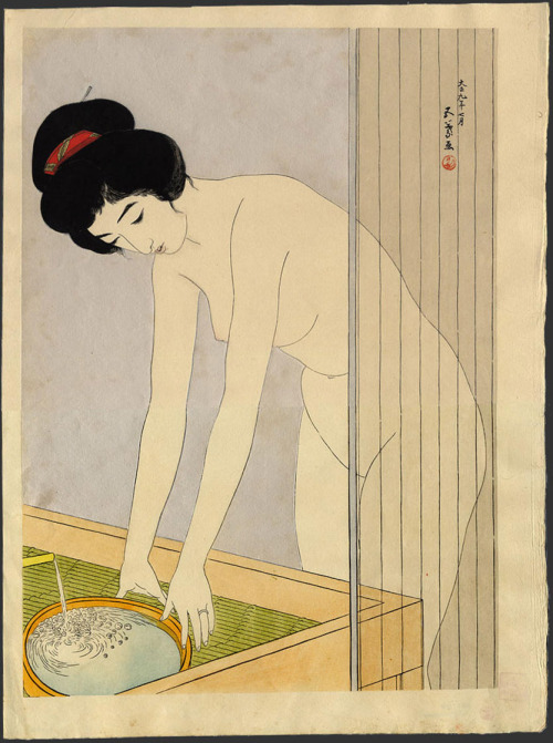 organicbody:Woman Washing Her Face, 1920 - Goyo Hashiguchi(source: wikipaintings.org) 
