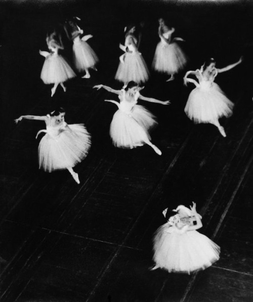 wehadfacesthen:Stuttgart Ballet performing Schwanensee [Swan Lake], 1954, in a photo by Madeline Win
