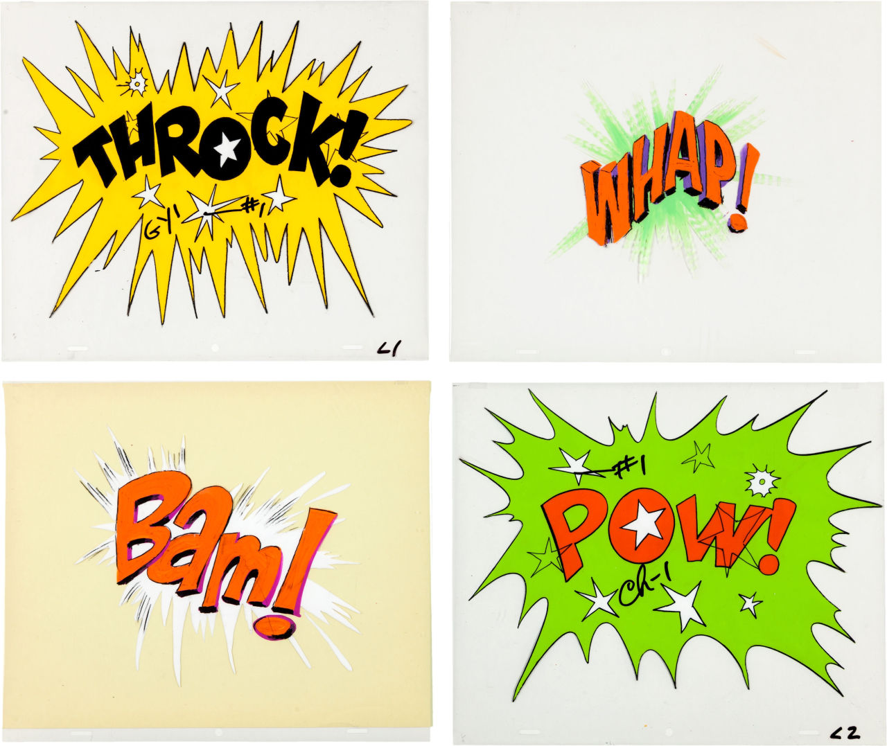 brianmichaelbendis:  Fantastic Four Crash Effects Production Cels, 1967 