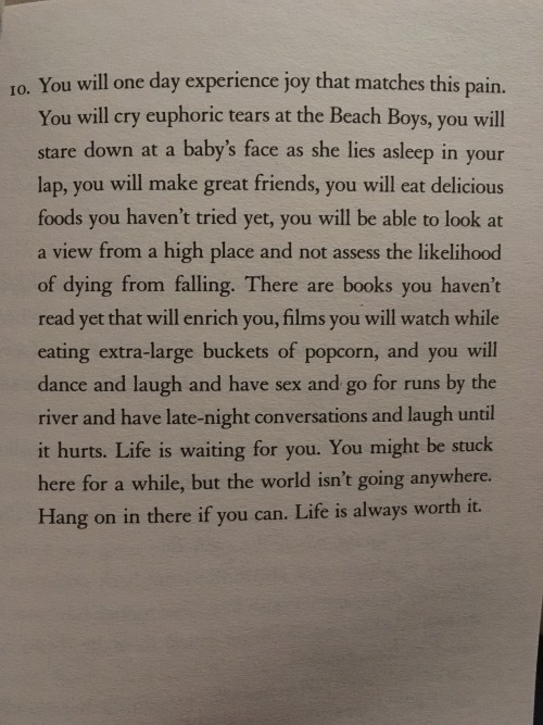 A friend recommended the book ‘Reasons To Stay Alive’ by Matt Haig to me and I am honest