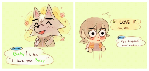 sheith x animal crossing&hellip;&hellip;&hellip;.i love villager wolf!shiro.. cries&