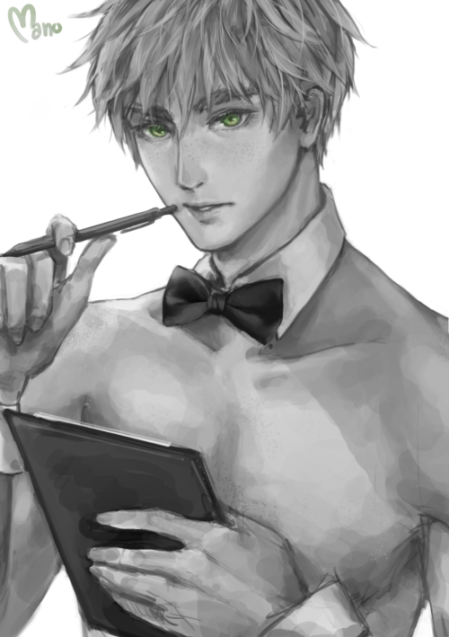 mano-manu:I saw Hima’s update and I couldn’t resist drawing waiter!england  *covers face*