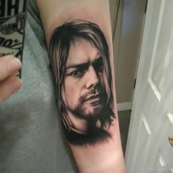 1337tattoos:  My Kurt Cobain tattoo done