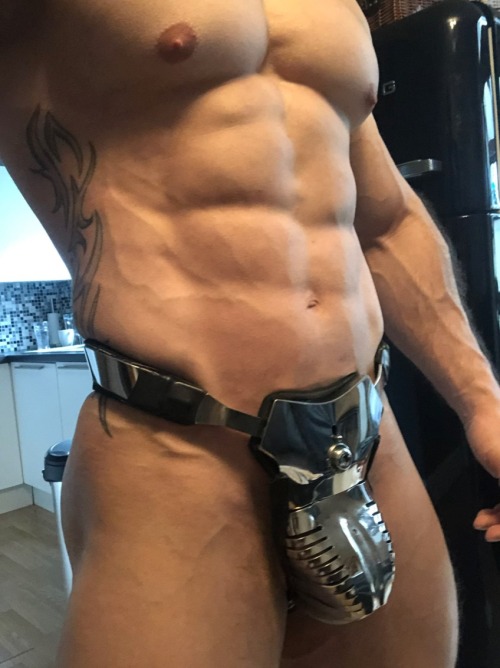 ihandcuff: …if you’re not in a chastity device harness (like the Carrara-design male chastity belt s