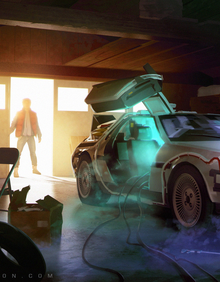 cyberclays:   Back to the Future 4 garage concept  - by  Sylvain Sarrailh  “Last