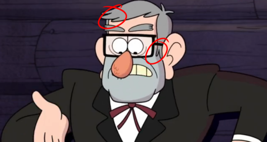 sgt-vandoodle:  all im saying isif the way the pines family is drawn, and other families in gravity falls are drawn, to display shared characteristics, like for exampleand then…grunkle4grandpa  Proves nothing