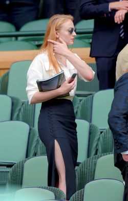 Thronescastdaily:  Sophie Turner At The Sw19 Grounds Of The Wimbledon Tennis Tournament