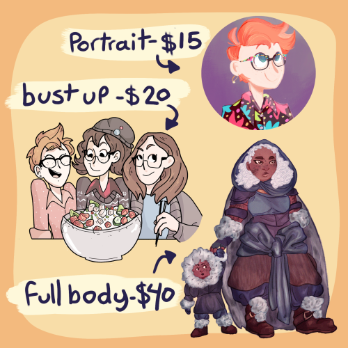 Hey everyone, I’m open for commissions! Please consider helping out a newly graduated artist and let
