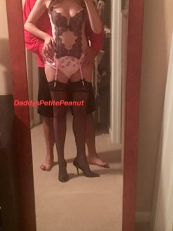 mutineer123: daddyspetitepeanut:  I pretty much earned a billion spankings today, so I got creative and surprised daddy with a way to weasel out of any punishments I earned :)  Rare pics with me actually in them..  Lol 