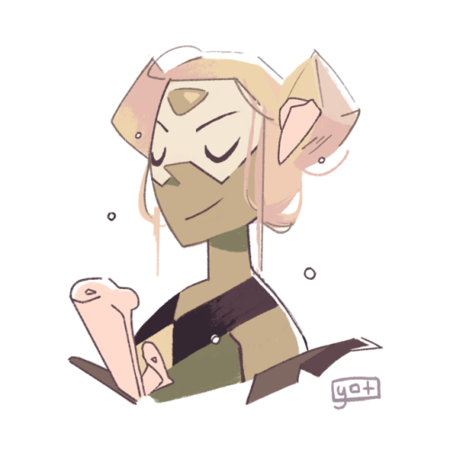 vellumed:  continuation to the question: what if the gems tried new hairstyles? my fav is definitely the space buns on peridot! 