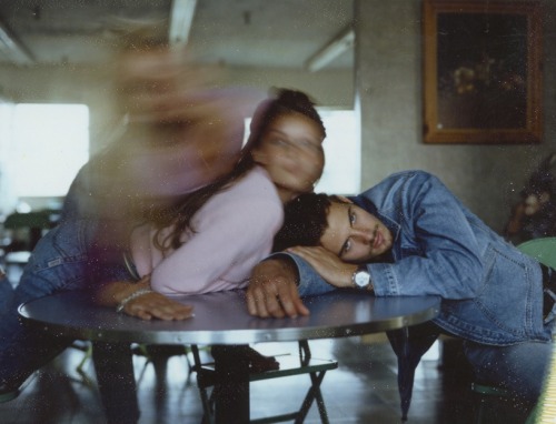 a-state-of-bliss:Guess Jeans Outtake 1995 - Valeria Mazza, Laetitia Casta &amp; Alex Lundqvist b