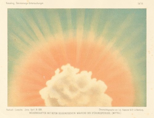 Beautiful series of images by Eduard Pechuël-Loesche from an 1888 book on the strange skies produced