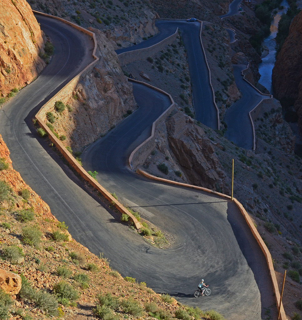 probike:  Crazy Road in Dades Valley (Marocco). Photo by mail@aniawilms.com on flickr
