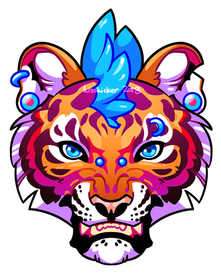 first sticker from a neon punk animal set that i’m doing for BLFC! if you are gonna be at the 