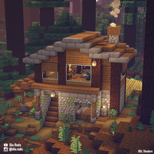 diorods:Minecraft survival starter house, biome: Taiga. Full tutorial on my YouTube channel. So… wha