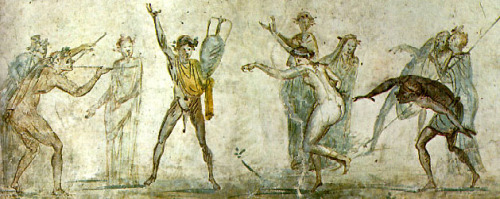 femalenudityinwesternpainting: “The Dance Of Bacchante” (Mural from a tomb in Villa Pamp