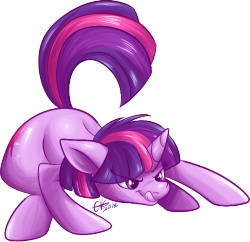 projectrobert:  bookhorse:  Wiggly tail. by BritishStarr  Twiley prepares to pounce :p^3^ 