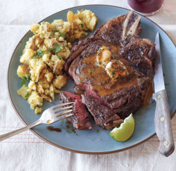 do-not-touch-my-food:  Grilled Rib-Eye Steaks with Chipotle Butter