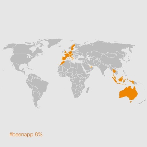Beans visited 8% of all countries in the world. #beenapp @been_app #travelbug #needtoleave