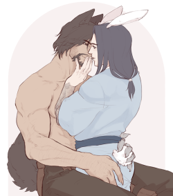 minghii:  since ppl are asking suddenly for young hanzo/old mccree and easter is getting further and further away have this thing i drew today