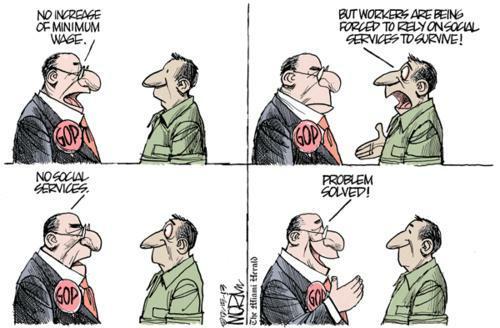 cartoonpolitics:  &ldquo;No business which depends for existence on paying less