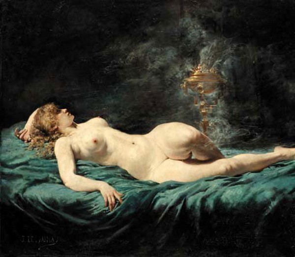 zombienormal:  Reclining Nude, Jules-Èlie Dalaunay (1828-1891). 