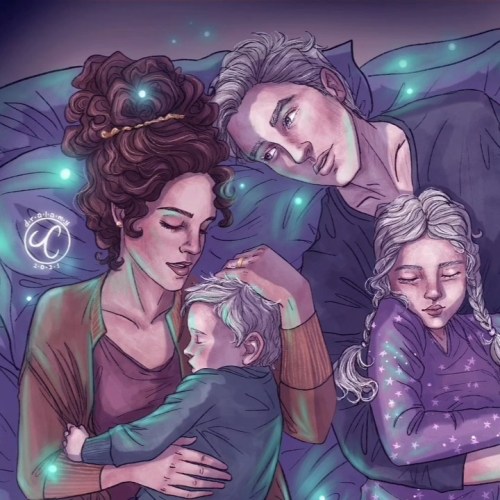 Lullaby  This is how the Malfoy family looks when they stay at Granger’s apartment in muggle L