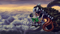 astroboxuniverse:  isaia:  talesofscienceandlove:  Earthnight This is a first look at gameplay footage from the upcoming hand painted rougelike runner for PS4 called EarthNight featuring the art of Paul Davey / mattahan.  The premise: Dragons have taken