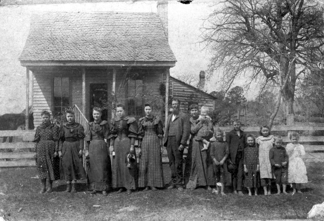 thirtymilesout: Polk Priestly and Family 1894 near Turney, Cherokee County, Texas