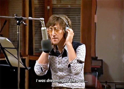 elvispresley:John Lennon recording Jealous Guy for his album Imagine, 1971