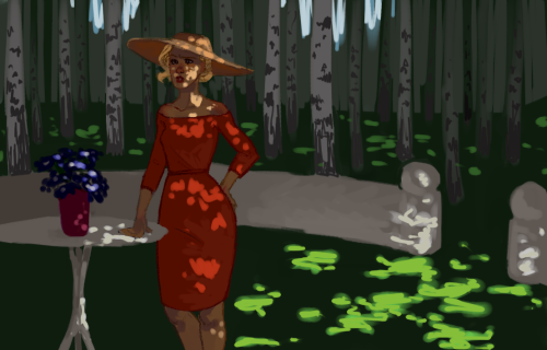 i wanted to draw the light that comes through leaves :D