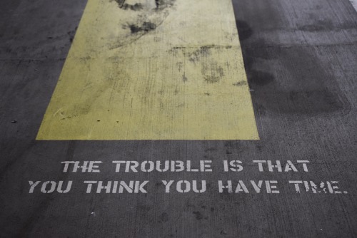 incalescentheart:  the trouble is that you think you have time 