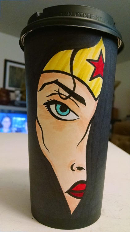morningcoffeecupart:  My fictional crush…Wonder Woman!