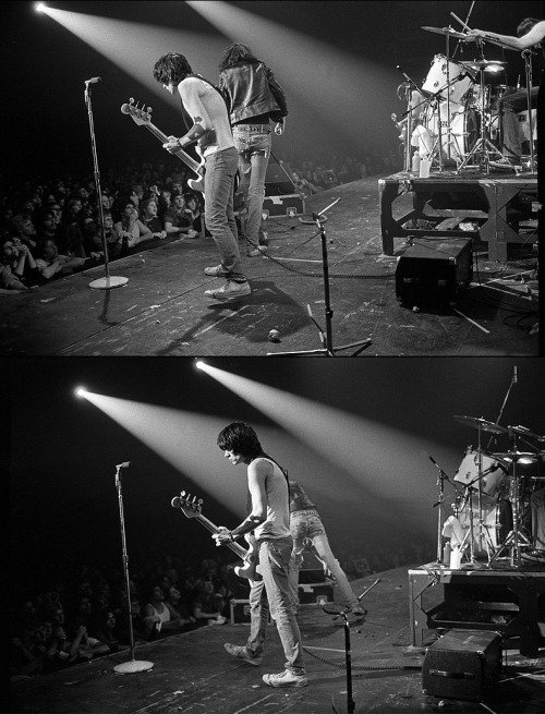 Ramones, live in San Francisco, photo by Chester Simpson, 1978