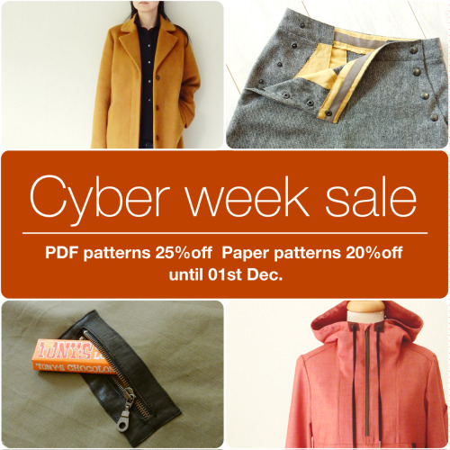 wafflepatterns: It’s Cyber week sale time! All the PDF sewing patterns are 25% OFF and the pap