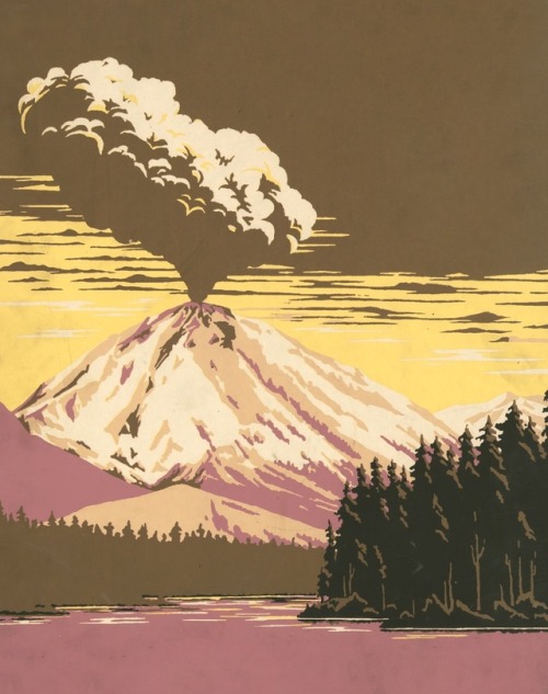 Lassen Volcanic National Park poster (edited) - C. Don Powell - Department of the Interior, National