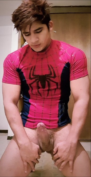 minaturegolftheory:  Ulises Alva de Ciudad de Mexico is clearly a Lucha Libre enthusiast as he chooses Spiderman and Deadpool masks to wear while posing, wrestling naked and fucking with his partner.  He is also versatile.