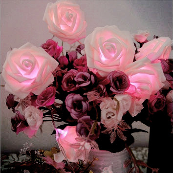 Porn photo tobious:   Rose Flower Fairy String Lights