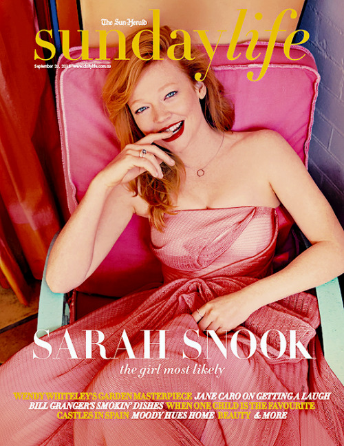 dailygingerheads: SARAH SNOOK.ph. Hugh Stewart for Sunday Life, September 2015.