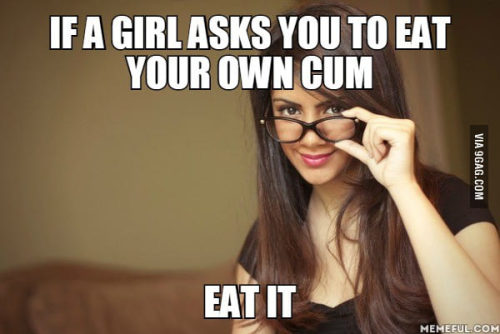 eating own cum