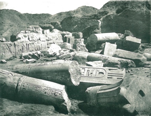 Columns at Heracleopolis, Egypt, circa 1891.