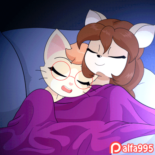 alfa995-nsfw: alfa995: Doe + Queen cuddles! So pure and innocent, just watching tv, sharing the same