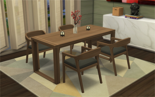 Akiro Dining RoomHey. The set included a dining chair, dining table 1x1 and dining table 2x1. New me