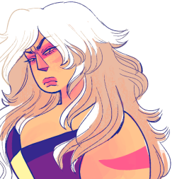 pnytailamethyst:  greerby:  *ruby voice* TELL US WHERE JASPER IS, NOW!!!!  I love her hair ! 💛 