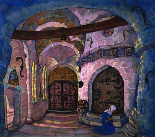 nicholasroerich: In a monastery, 1914, Nicholas Roerich